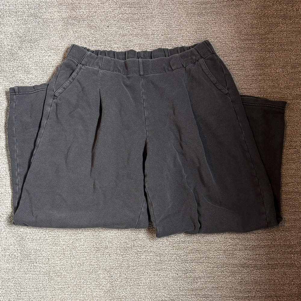 Aerie Charcoal Wide Leg Pants